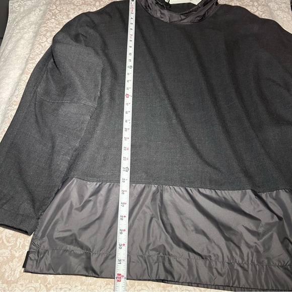 3.1 Phillip Lin ~Men’s Mock Neck Dark Gray Wool Oversized Pullover Jumper Tunic - Picture 12 of 15